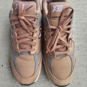 New Balance X-90 Sneakers in Pink and Gray